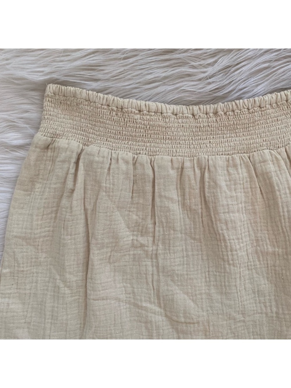 Rylee + Cru Wrap Ruffle Skirt Butter Yellow Cream Gauzy Cotton Girls 12-14Y - Picture 7 of 8
